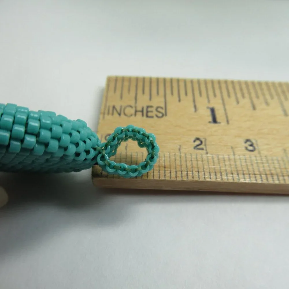 Handstitched Turquoise pendant - Picture 4 of 12